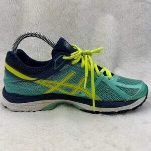 ASICS Gel Cumulus 17 Womens Running Shoes Blue Mint Yellow Size 7 T5D8N